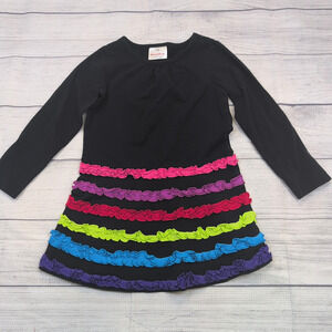 4 Hanna Andersson Black Lotsa Ruffles Dress